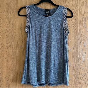 W5 Blue Embroidered Tanktop